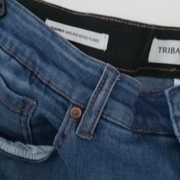 Audrey Mid-Rise Micro Flare jeans by Tribal Jeans - Picture 2 of 4